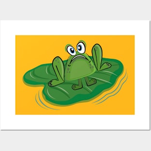 floating frog Posters and Art